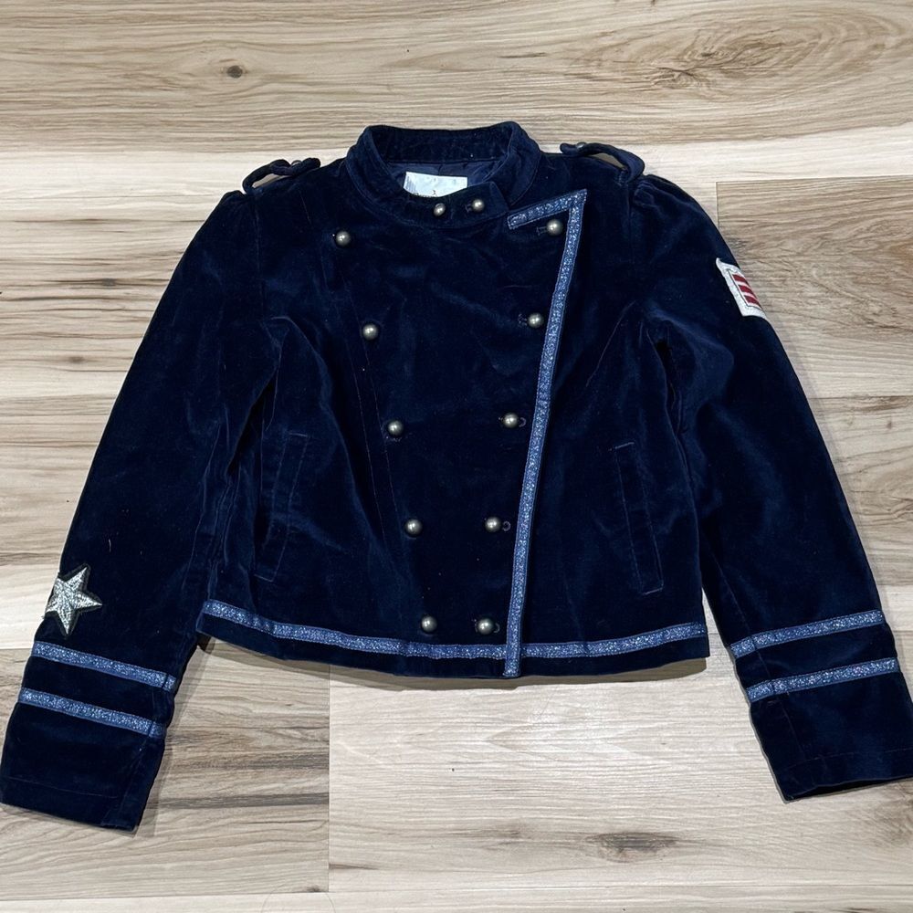 Annie Collection by Renee Ehrlich Kalfus Military Jacket Navy Blue Girl’s Medium